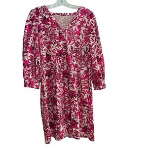 Lilly Pulitzer Vibrant Pink Floral Long Sleeve Dress - NWOT